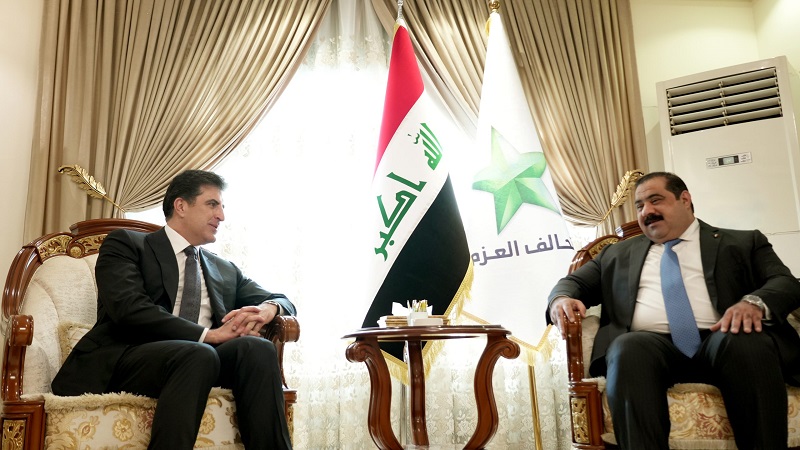 سەرۆک نێچیرڤان بارزانى و هاوپەیمانى عەزم جەخت كاركردنى هه‌موو لایه‌نه‌كان وه‌ك تیمێك دەکەنەوە